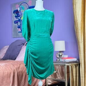 Rhode dress size 10 Pia velvet emerald green holiday cocktail party